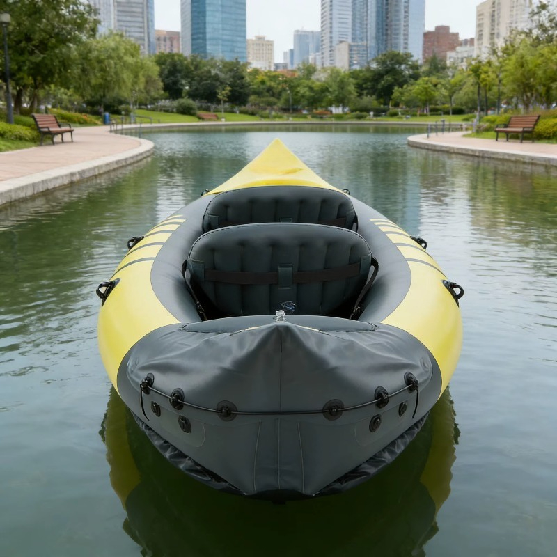 Opblaasbare viskayak met dubbe - Fishing Kayak Paddle recensie en prijs